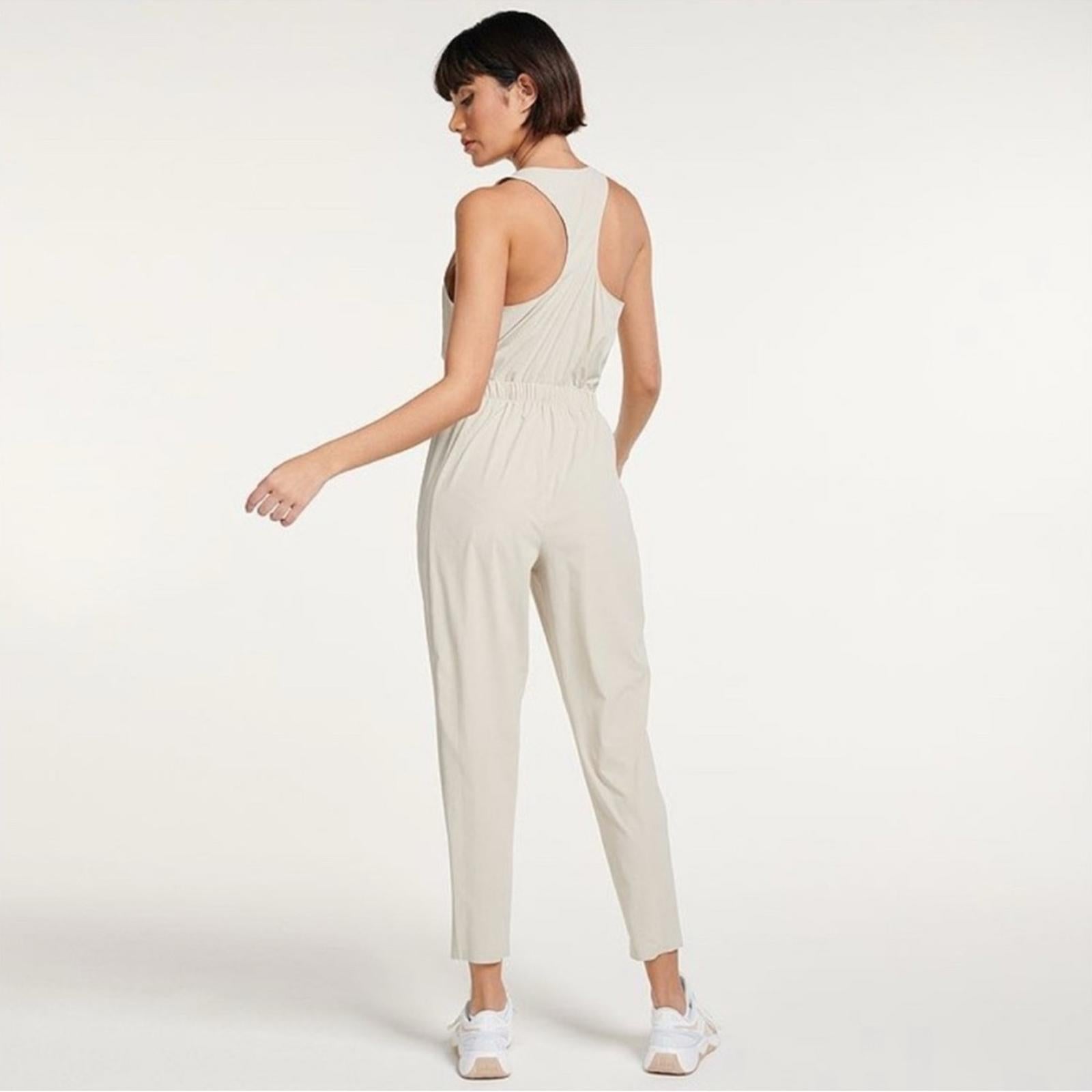 FLX Active Brown Sleeveless Woven Jumpsuit, Size XL, New with Tag