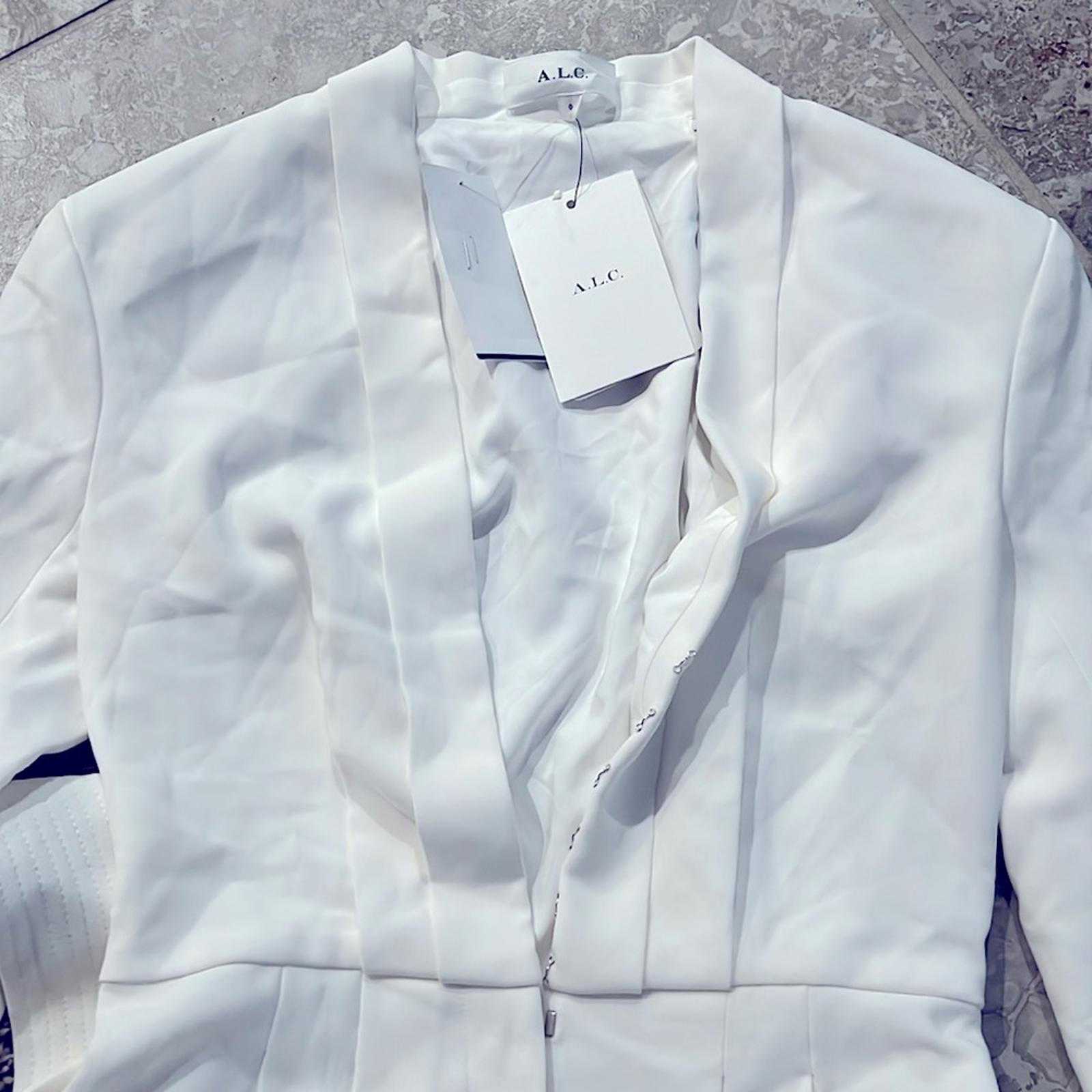 A.L.C. Kieran II Tailored Belted Wide Leg Jumpsuit in White, Size 0 New with Tag