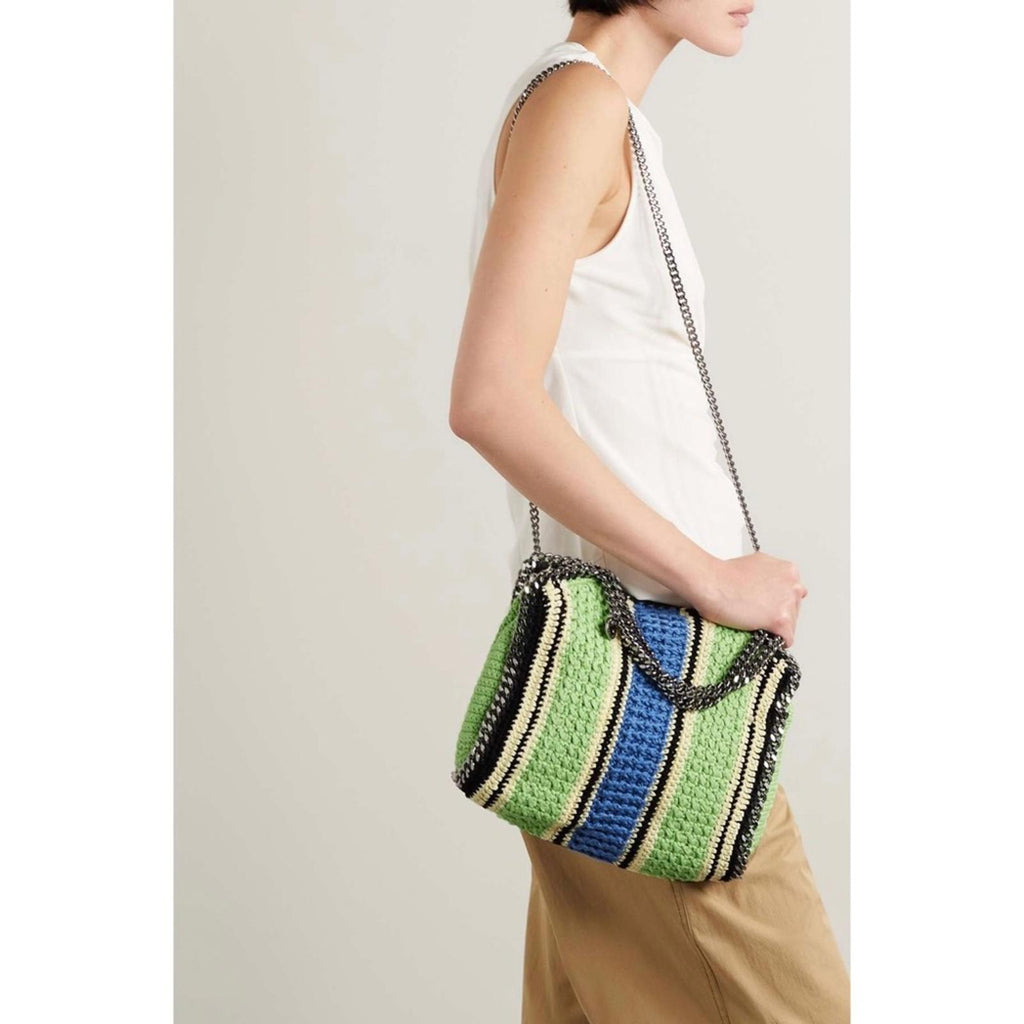Stella McCartney ‘Falabella' Crochet Tote Bag in Green Blue Multi NEW (SOLD OUT)