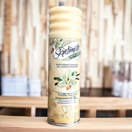 NEW Skintimate Moisturizing Shave Gel, Vanilla Sugar Scent w/Shea Butter & Vit E