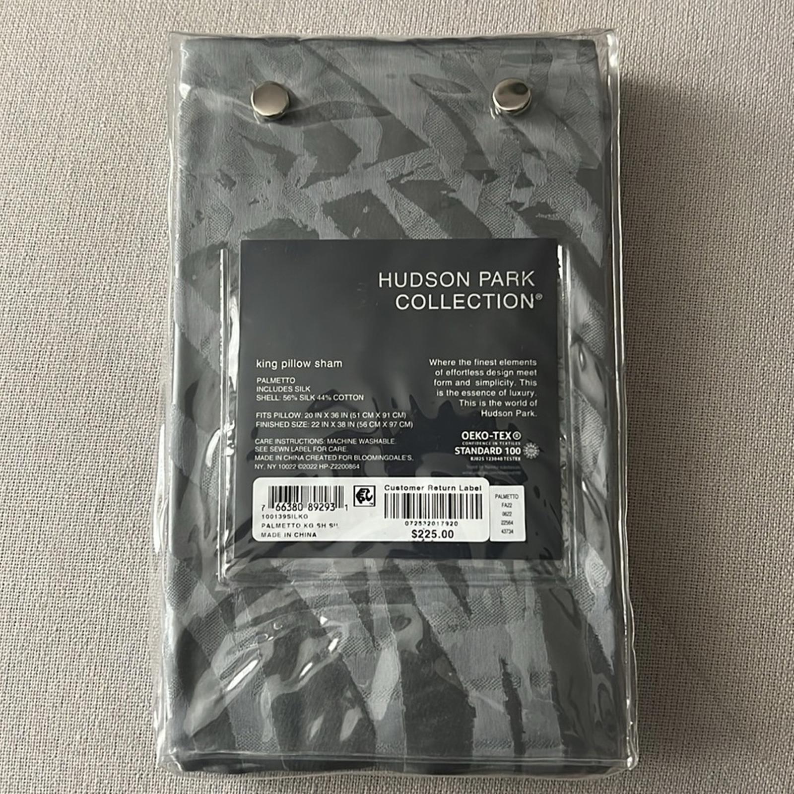 Hudson Park Collection Palmetto Cotton Silk King Sham, New w/Tag Retail $225