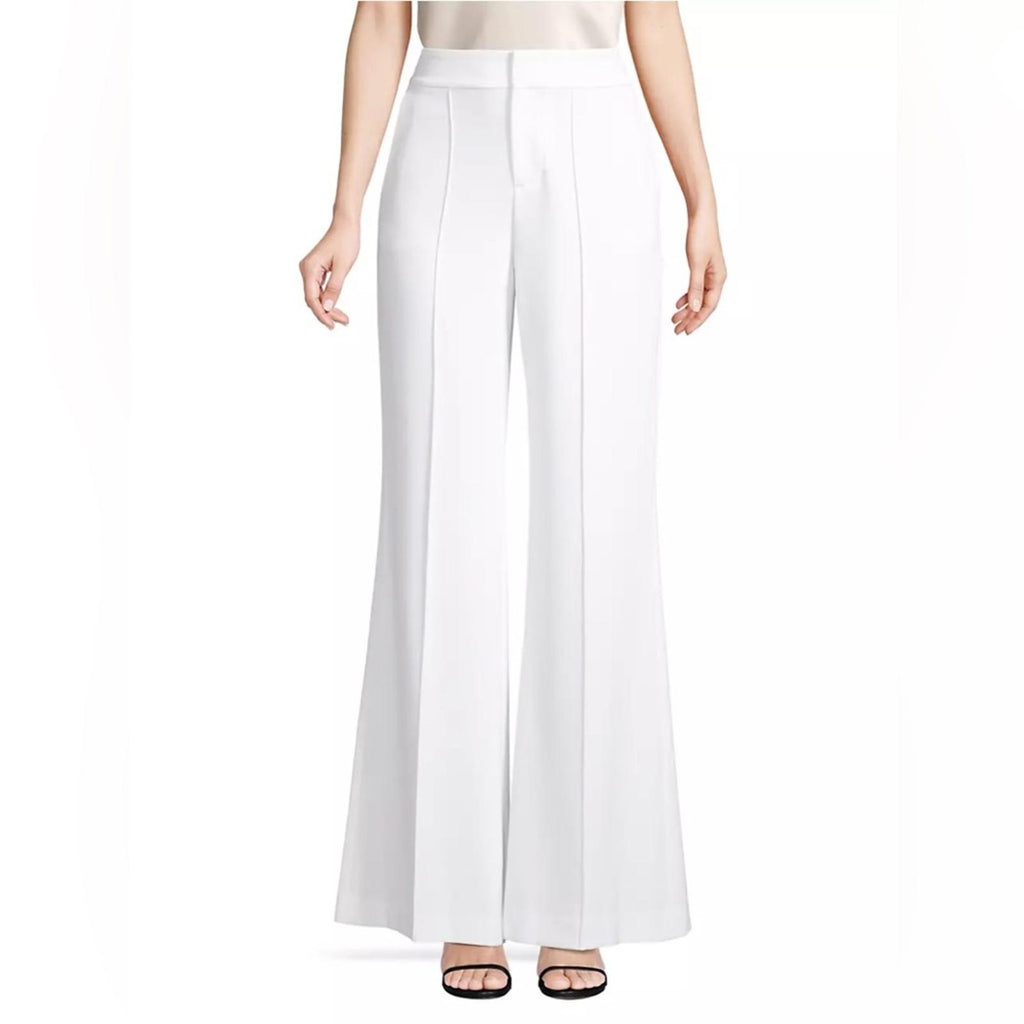 NWT Alice + Olivia Dylan High-Waist Wide-Leg Pants, Size 6 New w/Tag Retail $295