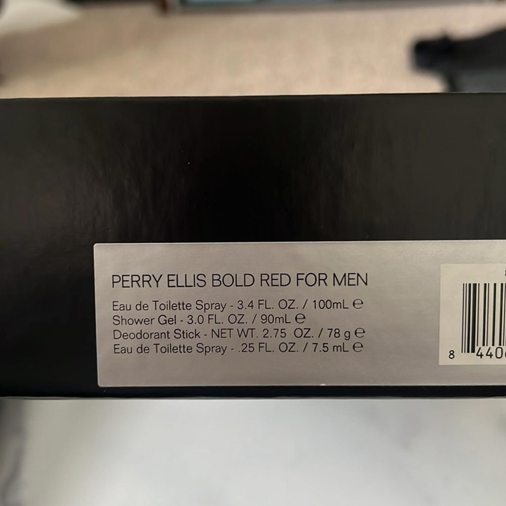 Perry Ellis 4-Piece Set BOLD RED For Men, New in Box