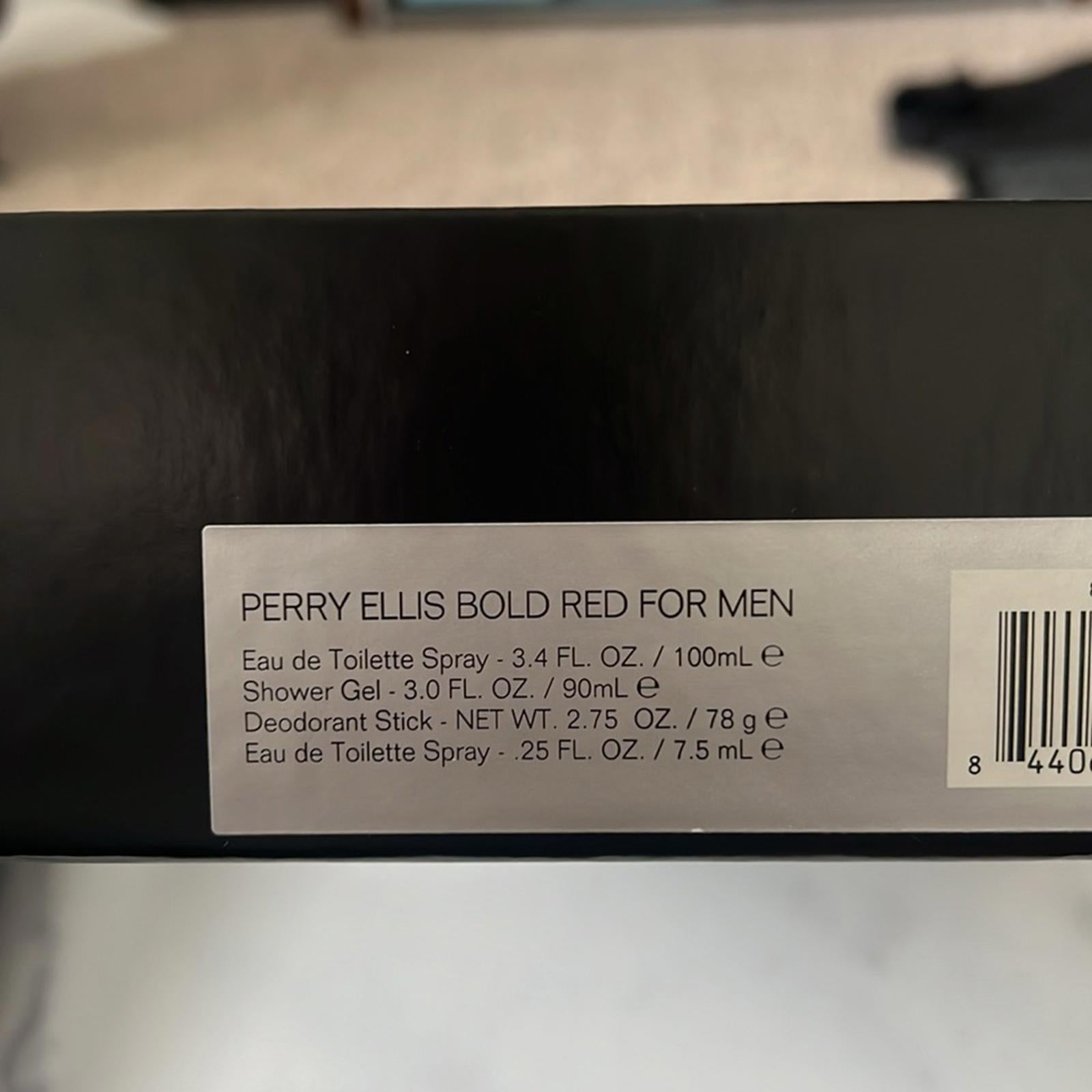 Perry Ellis 4-Piece Set BOLD RED For Men, New in Box