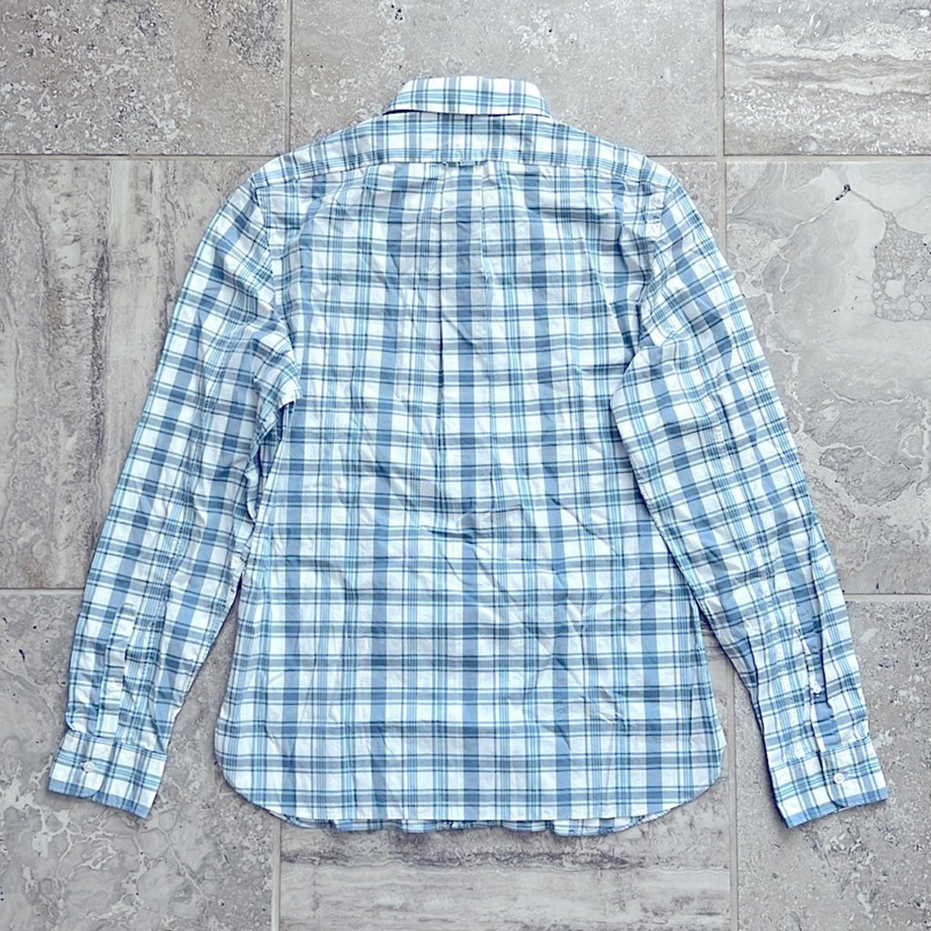 The Men’s Store Bloomingdale’s Plaid Button Up Dress Shirt Multi Blue Size M NWT