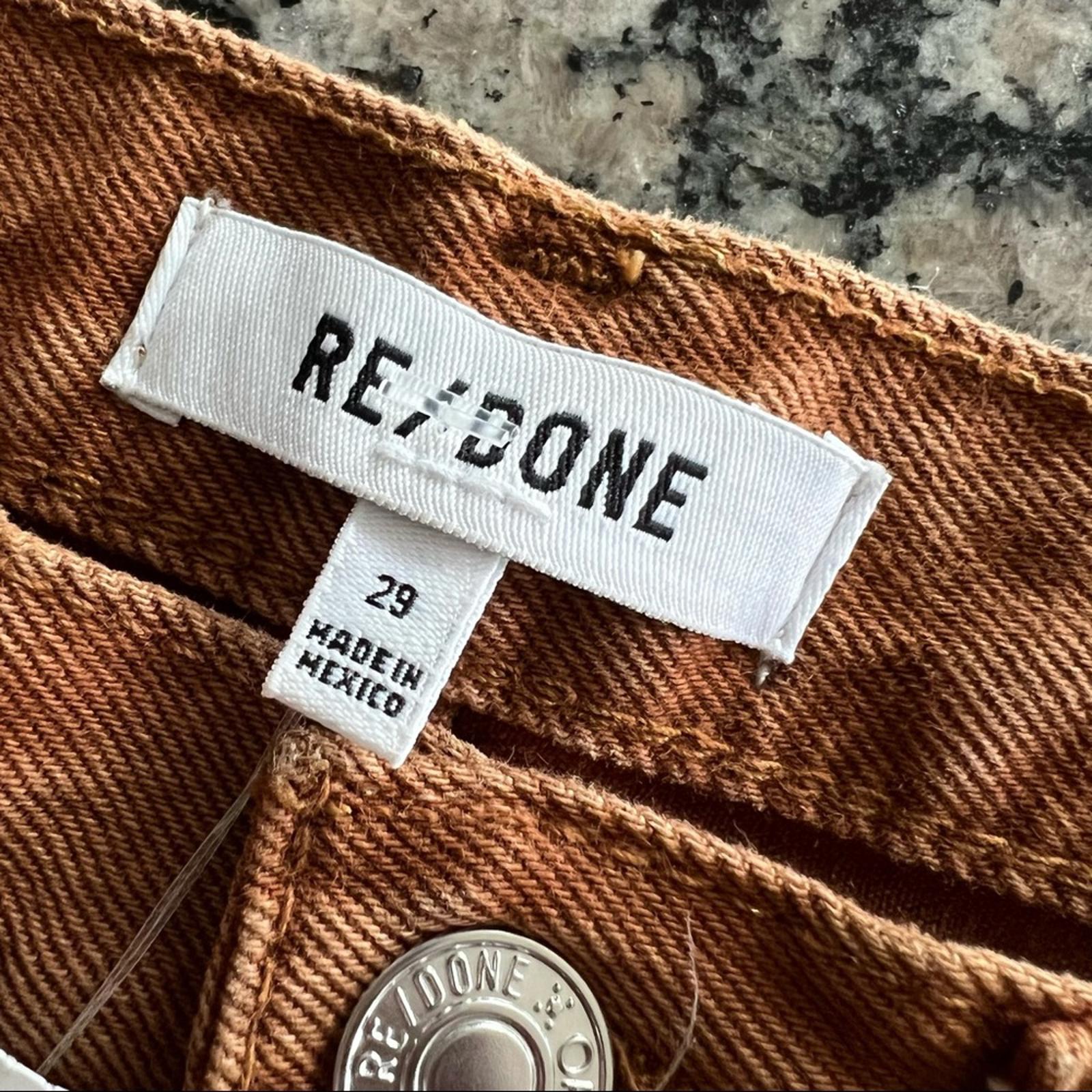 Re/Done Ultra High-Rise Stovepipe Jeans in Terracotta, Size 29 New w/Tag