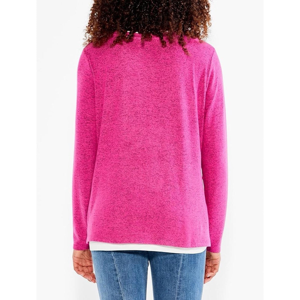NZT NIC+ZOE Sweet Dreams Long Sleeve Double Layered Top, Size XL New w/Tag