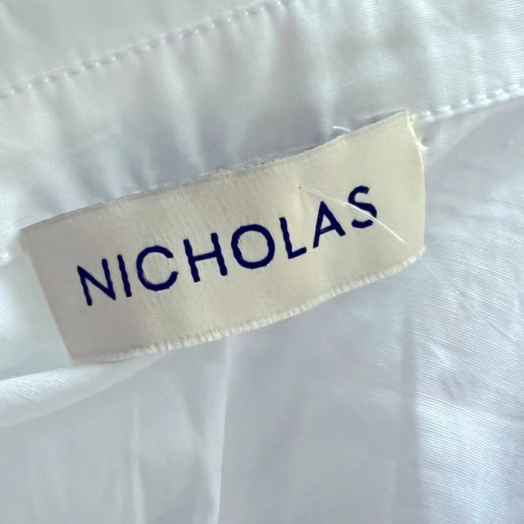 Nicholas Tenley Shirtdress Dress in White, NEW, Size 8, Retail $395