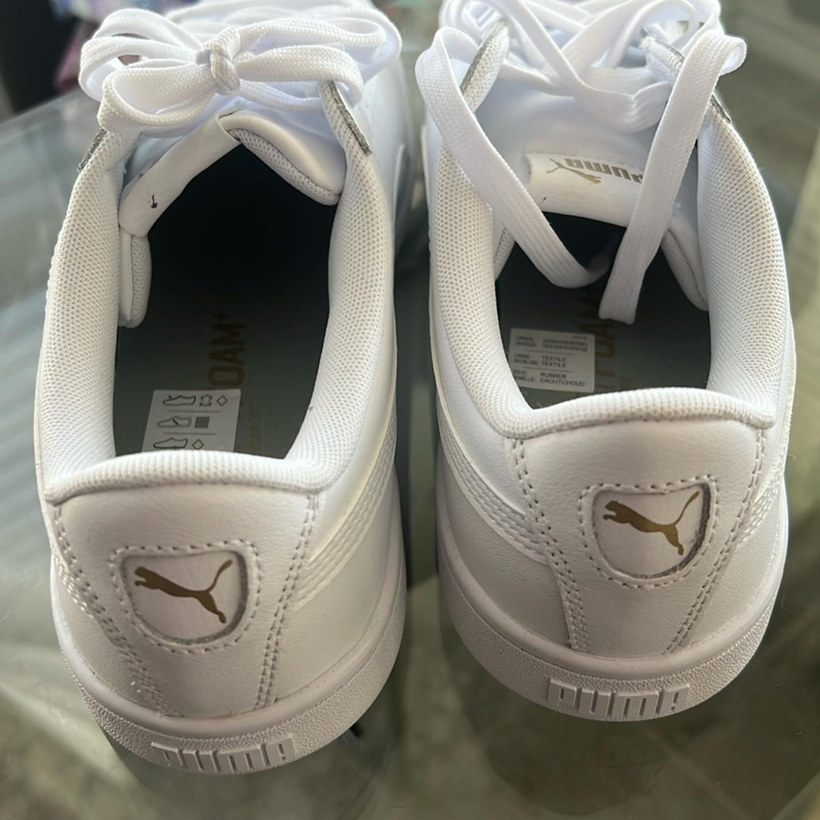 Puma Leather Sneakers in White, Size 11, New w/o Box