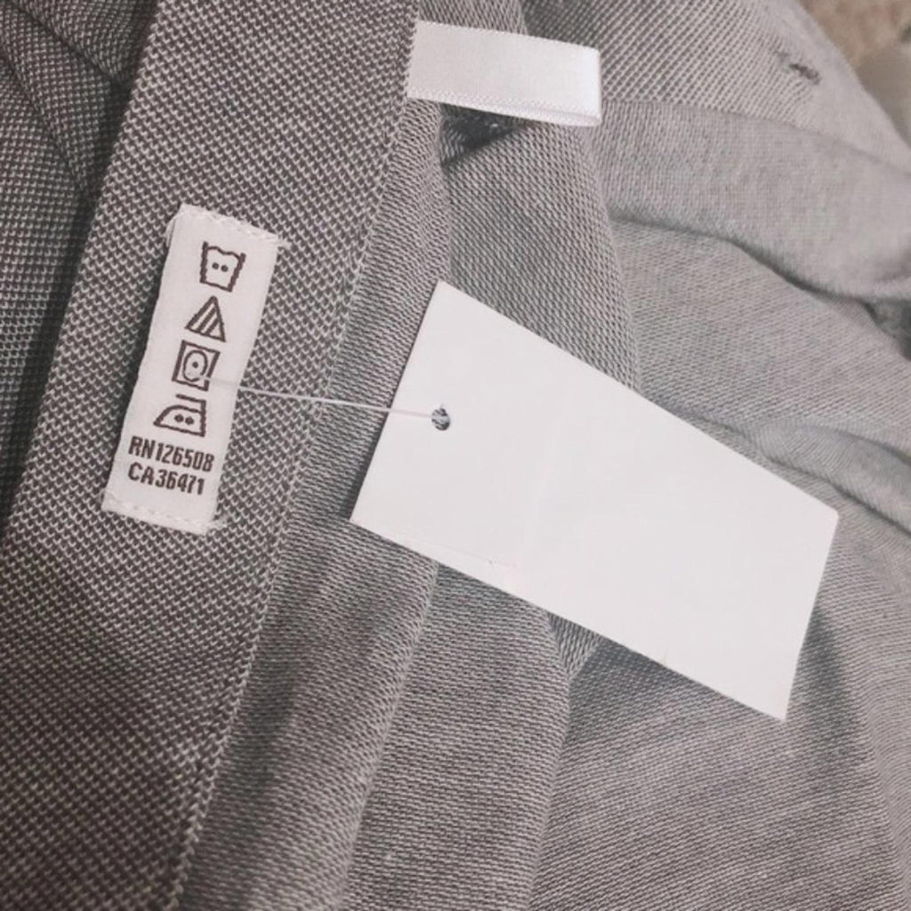 Thomas Dean Textured Button Down Shirt in Grey, Size XL New w/Tag $125