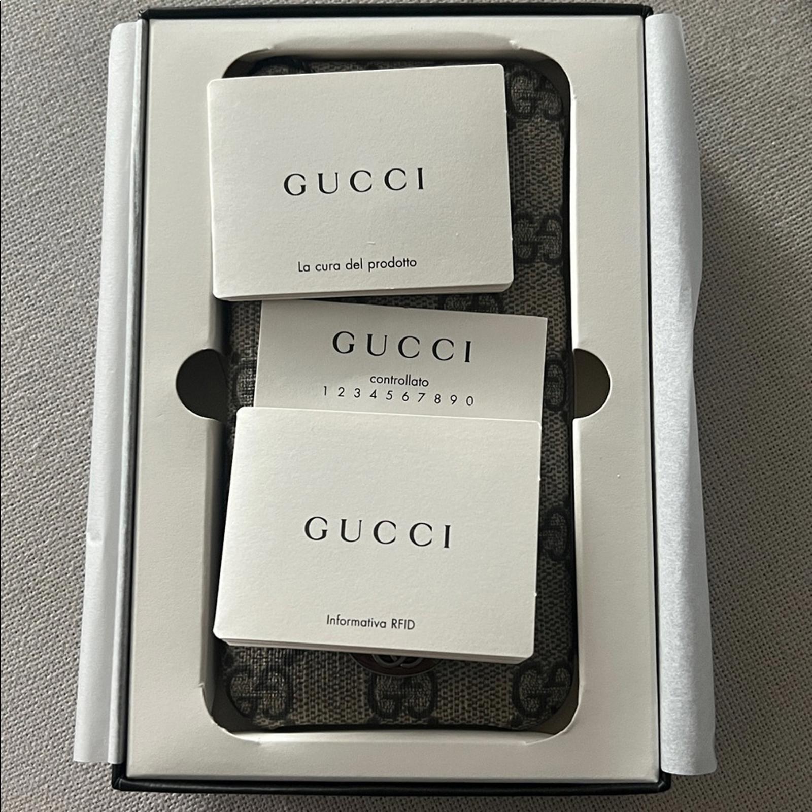 Gucci GG Supreme Monogram Ophidia iPhone Case, New in Box, Retail $370
