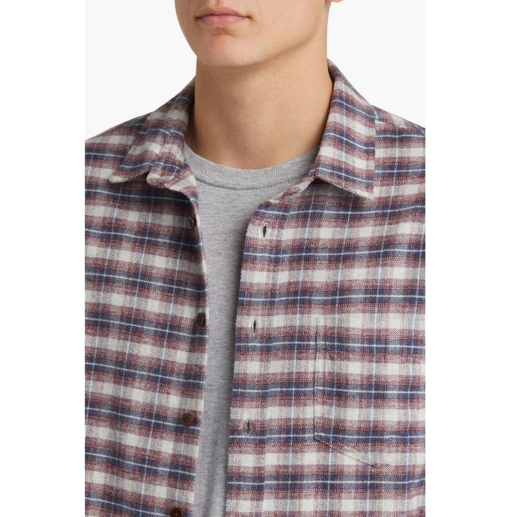 Rails Forrest Plaid Cotton Flannel Button-Up Shirt Dusk Berry Grey, Size S, NEW