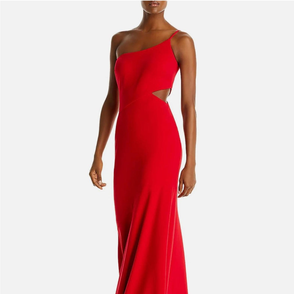 AQUA Scuba Crepe One-Shoulder Dress Bloomingdale’s Exclusive Size 12 NWT $258