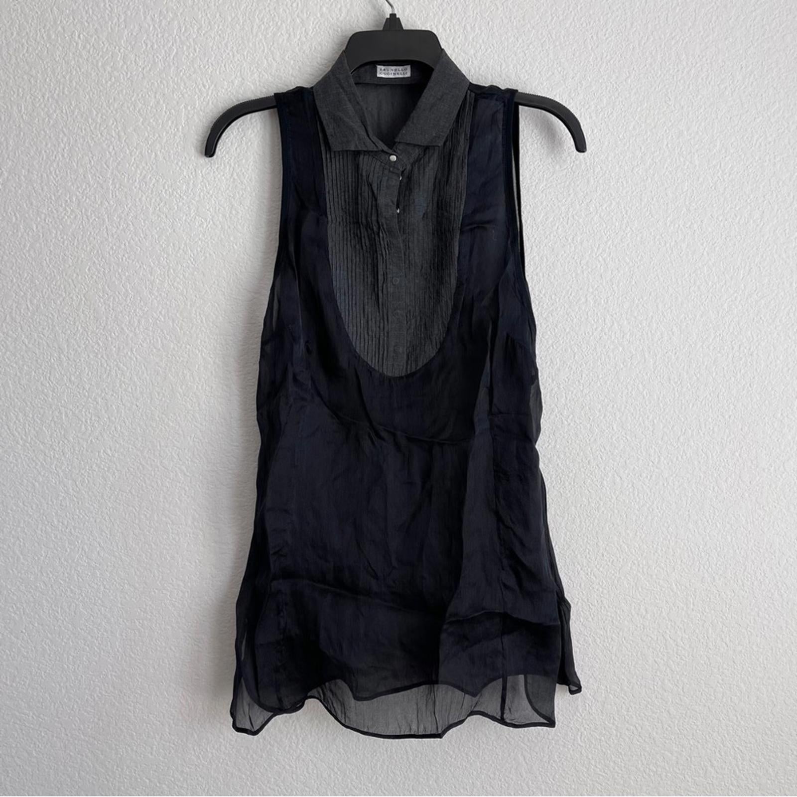 Brunello Cucinelli Sleeveless Black Top, Size M EXCELLENT! $1,180
