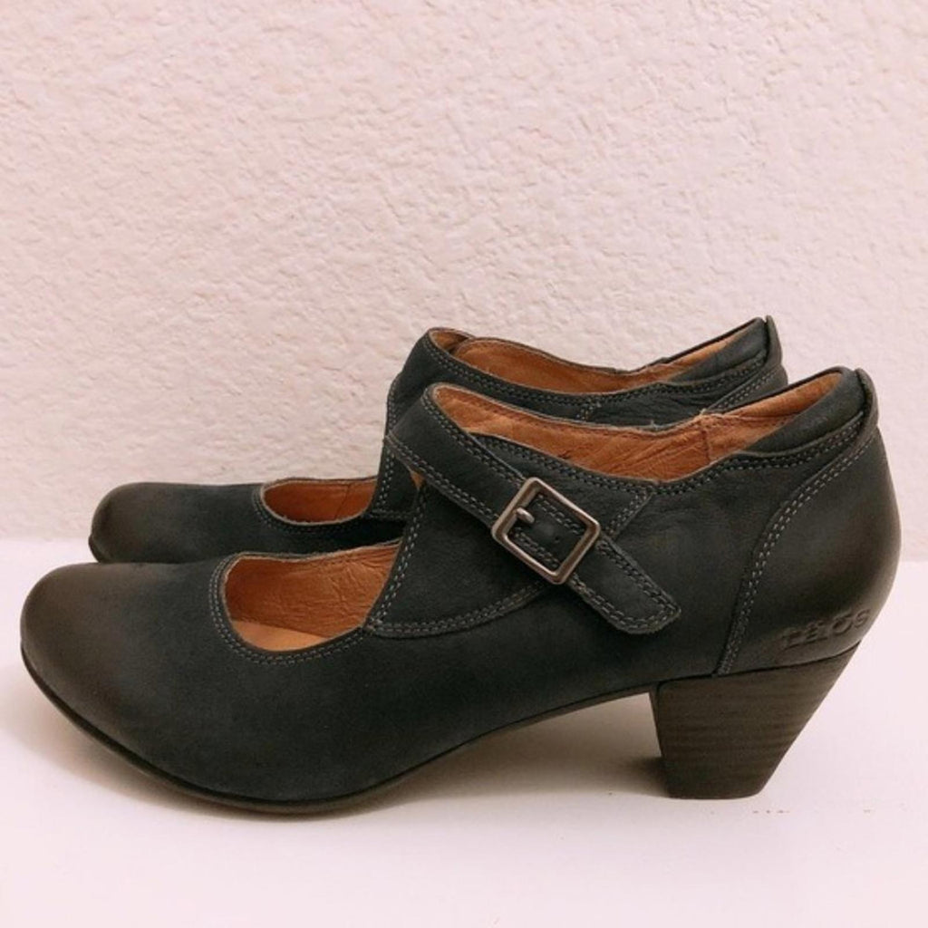 NEW Taos Oiled Leather Mary Jane Shoes in Navy, Size US 9.5M, EU 40 New w/o Box