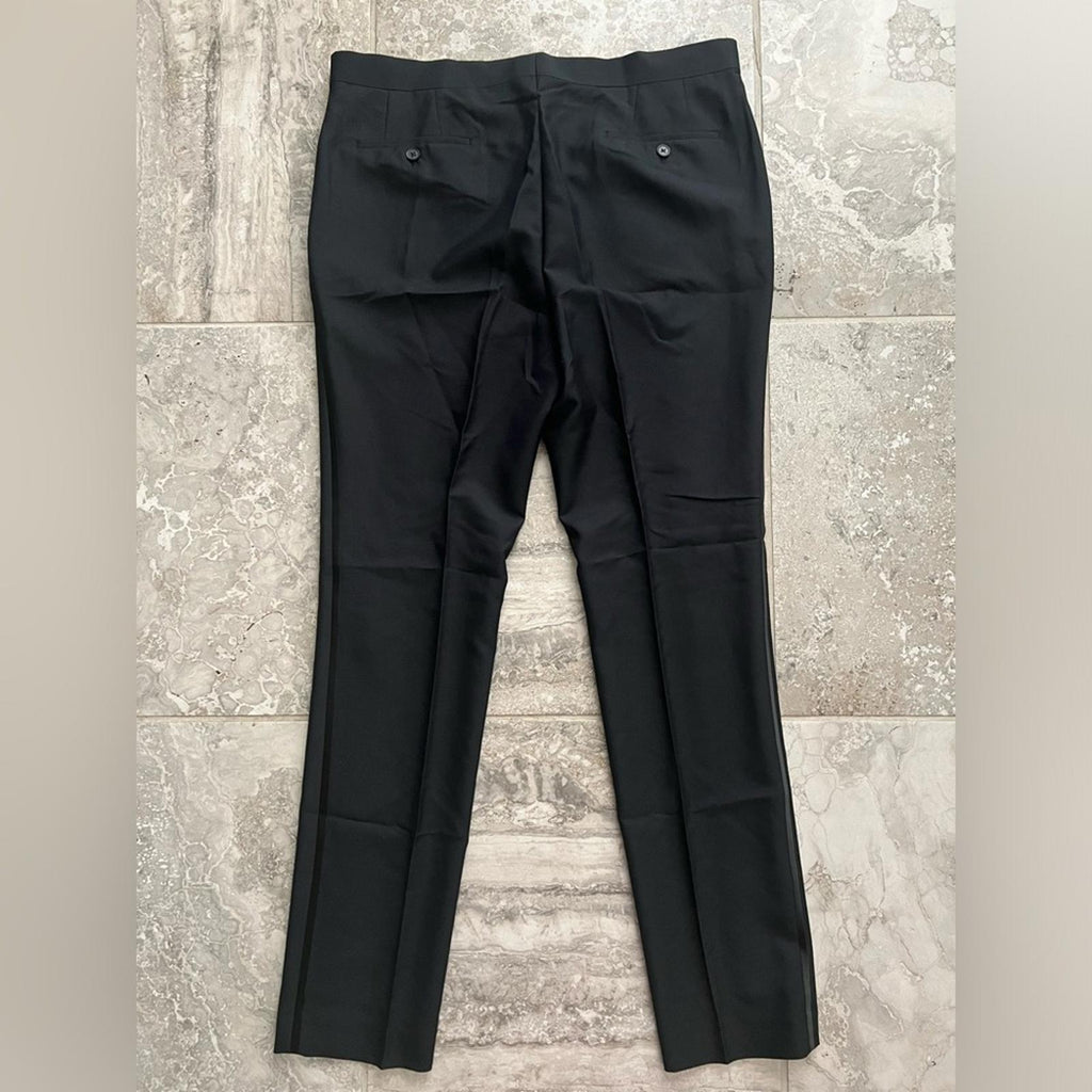 The Savile Row Company London Slim Fit Tuxedo Pants, Black, Size 38W X 44L NEW