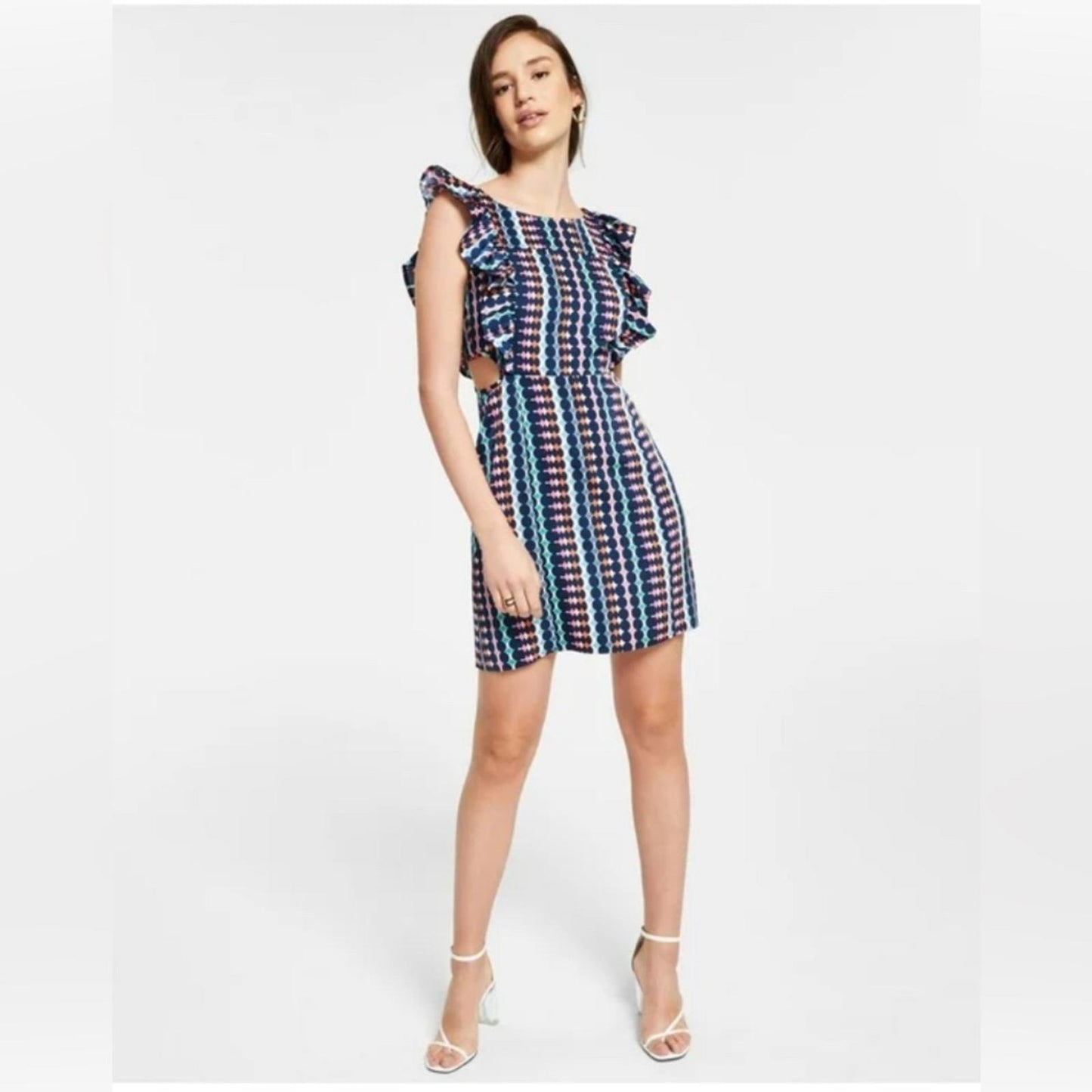 NWT Bar III Women’s Printed Cut-Out Shift Dress, Size XS New w/Tag Retail $99