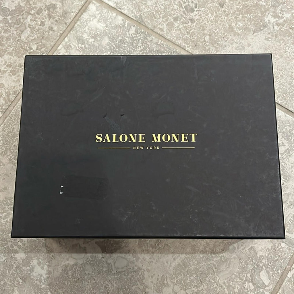 Salone Monet Sable High Heel Sandals, Size 6 New in Box with Dust Bag