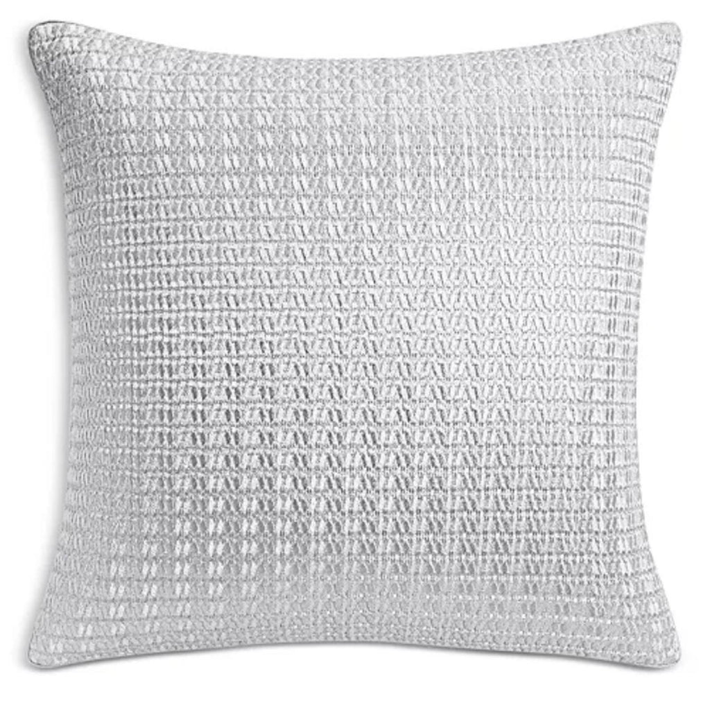 Hudson Park Collection Marble Wave Euro Sham in Silver, New w/Tag, Retail $185