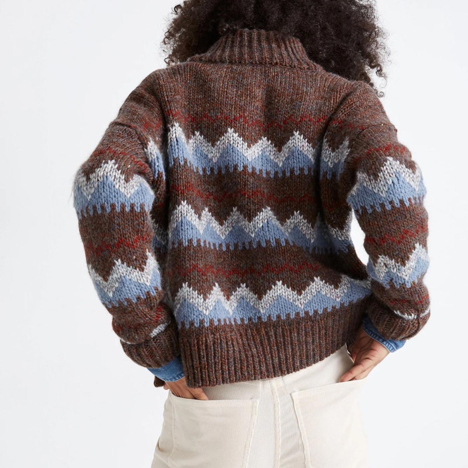 Madewell Stowe Fair Isle Half-Zip Sweater, Size XL New w/Tag