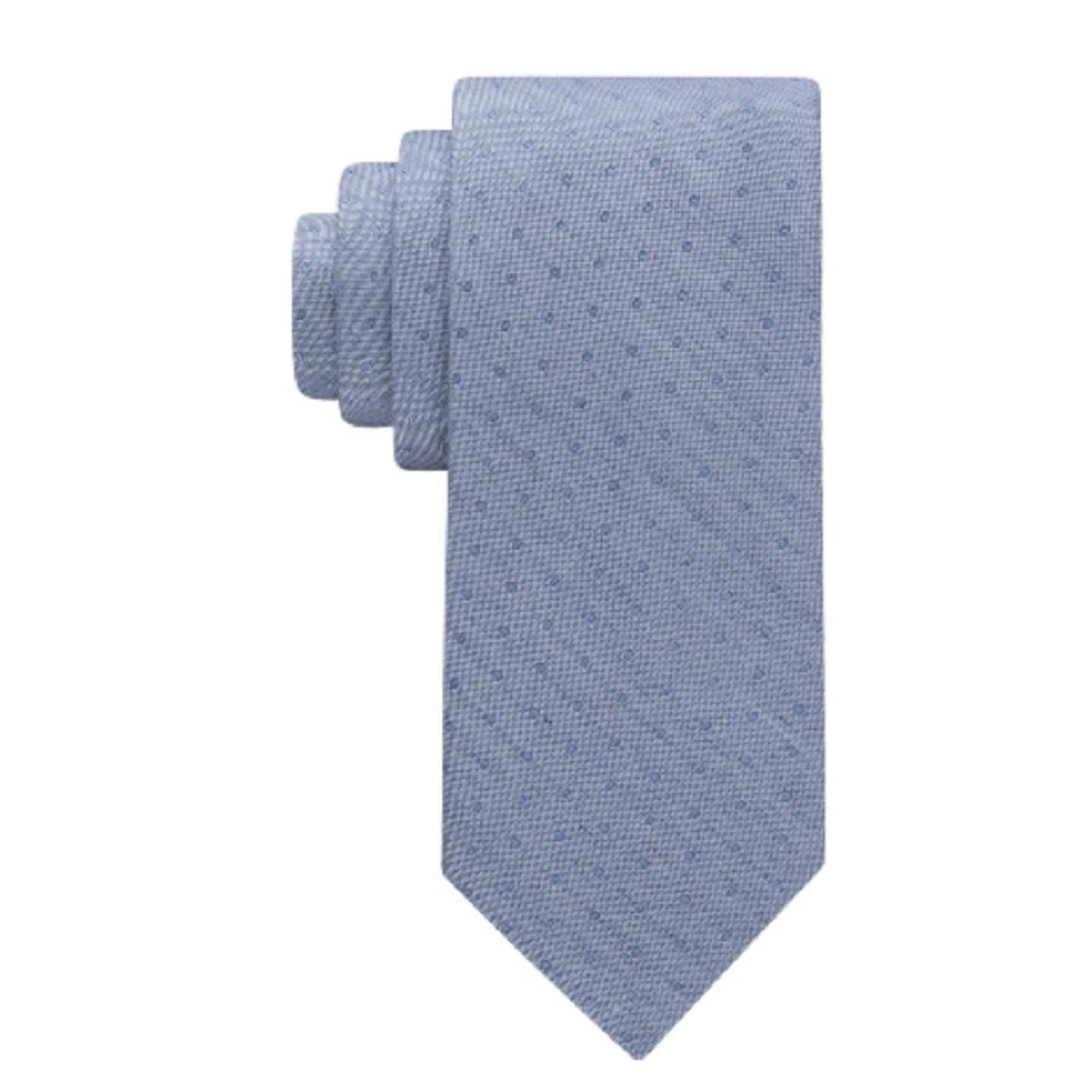 Calvin Klein Men’s Tonal Dot Neat Tie in Light Blue, New w/Tag