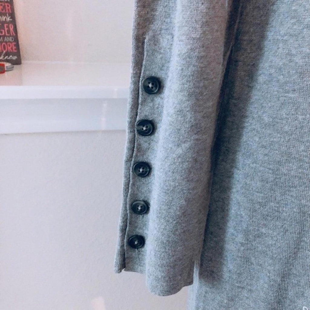 J.Jill Sweater Dress Turtleneck Long Sleeve Heather Grey Size M New w/Tag
