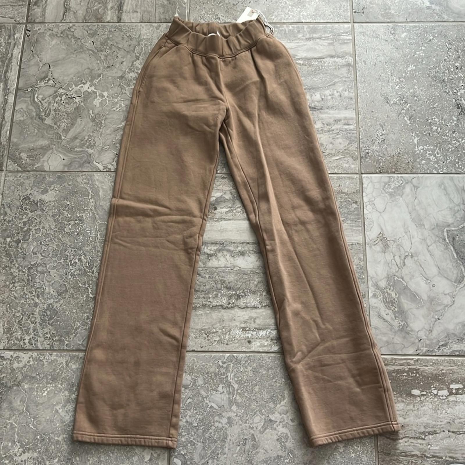 Good American Wide Leg Sweatpants in Putty, Size 0/XS New w/Tag