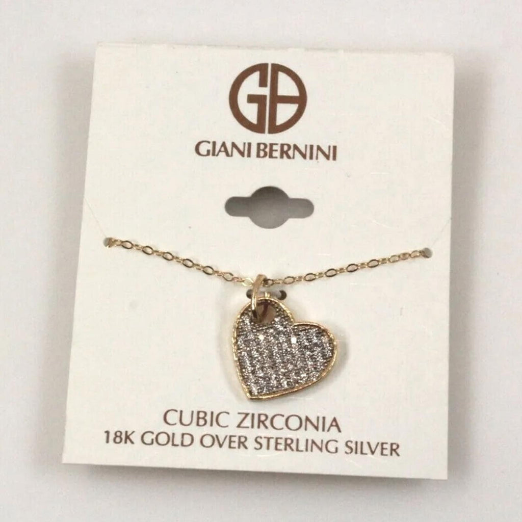 Giani Bernini 18k Gold Over Sterling Silver Heart Pendant Necklace, NWT