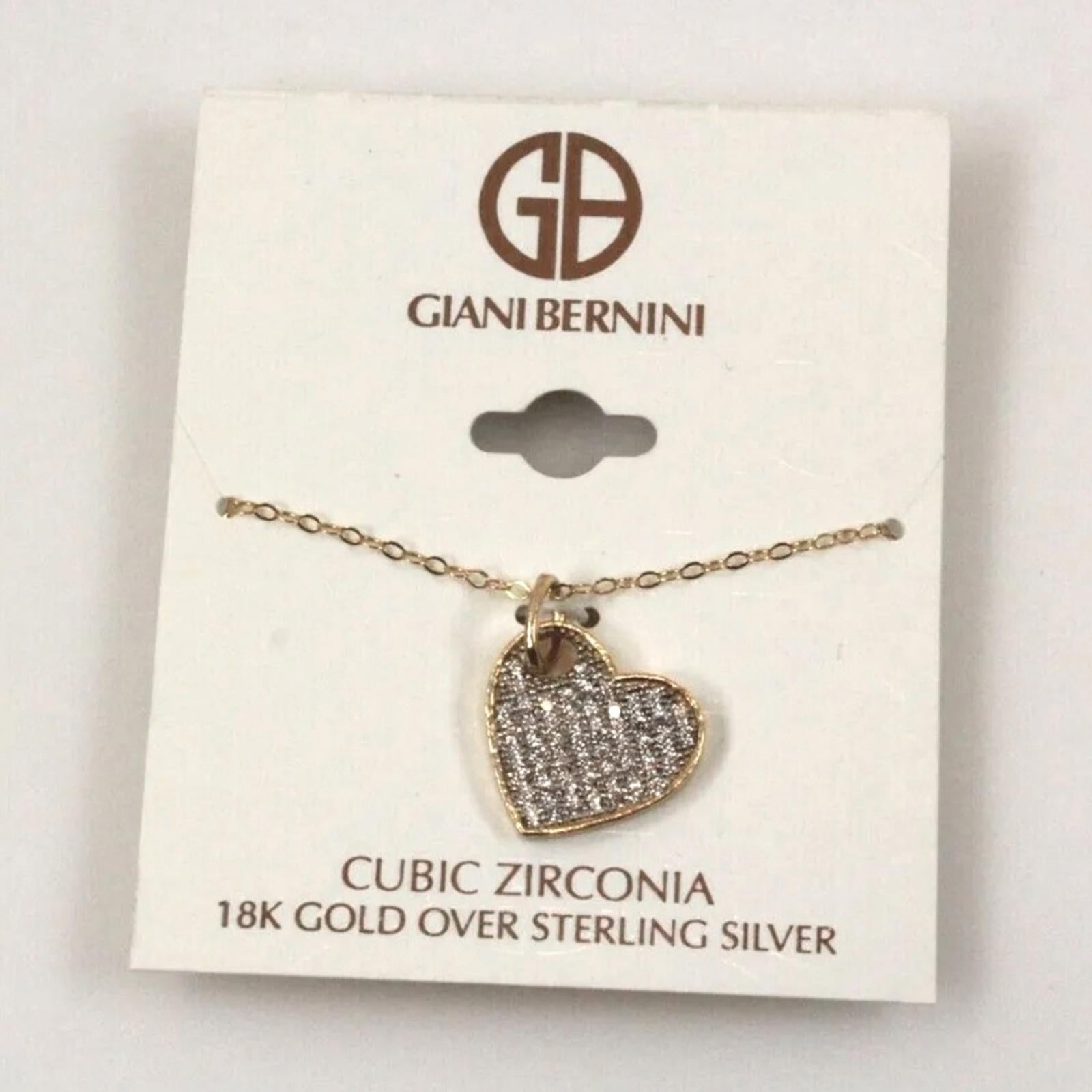 Giani Bernini 18k Gold Over Sterling Silver Heart Pendant Necklace, NWT