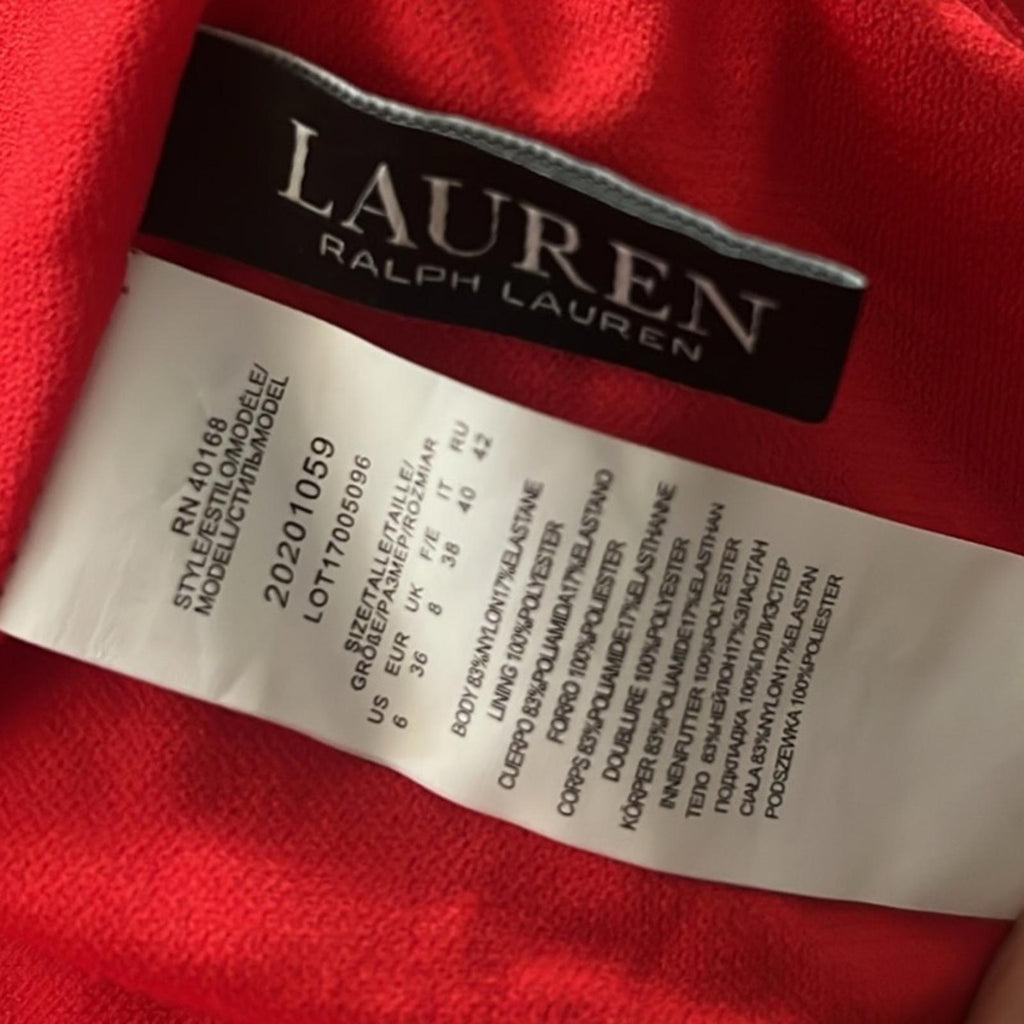 Lauren Ralph Lauren Beach Club Solid Mid-Rise V-Front Bikini Bottom Size 6, NWT