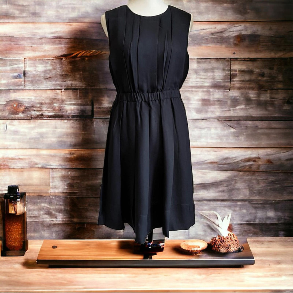 Kate Spade Fit & Flare Pleated Black Dress, Size 0