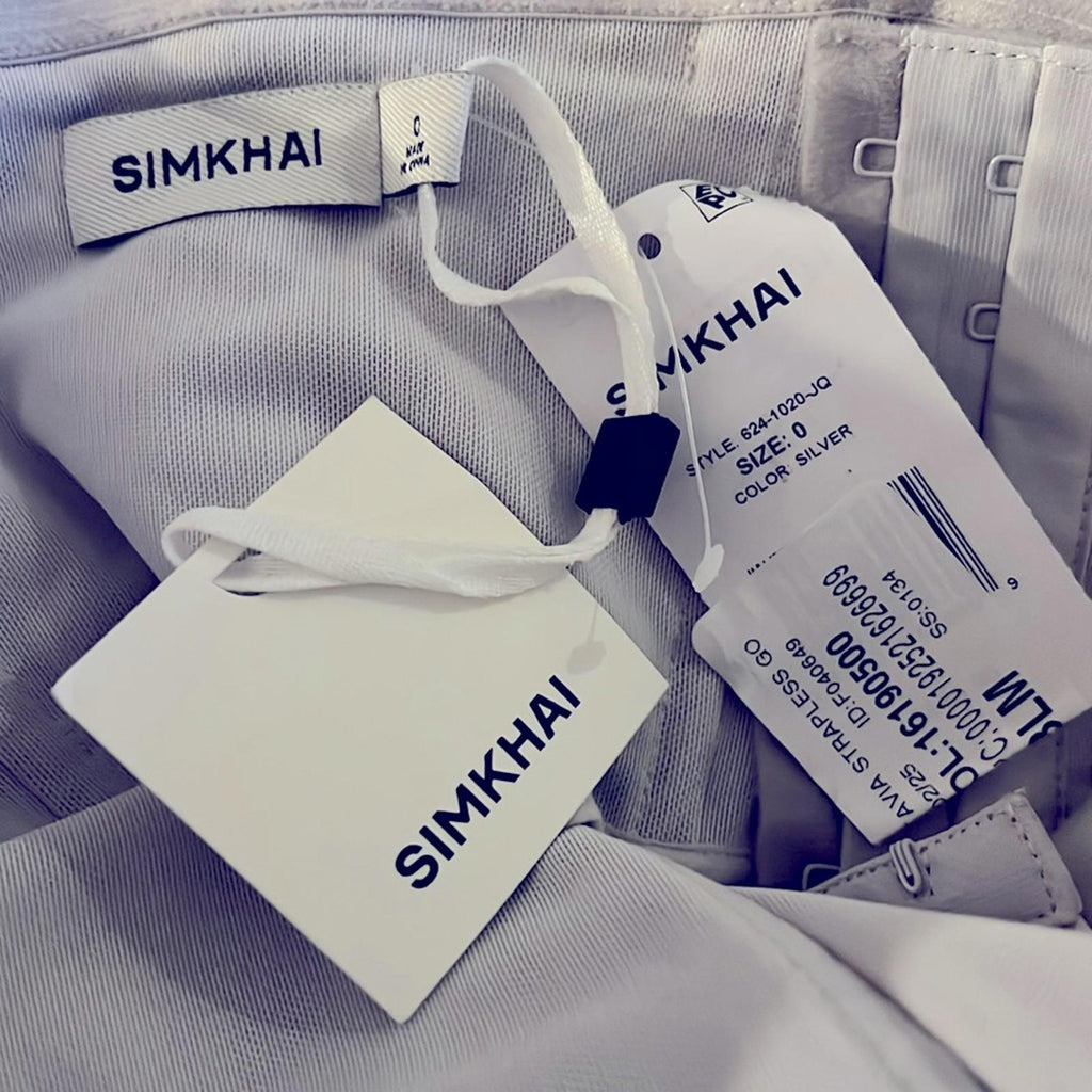 Simkhai Octavia Strapless Metallic Brocade Gown, NWT, Size 0 (Fits Size 2)