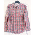 7Diamonds Checkered Button Up Shirt in White/ Navy / Red, Size XL NEW w/Tag