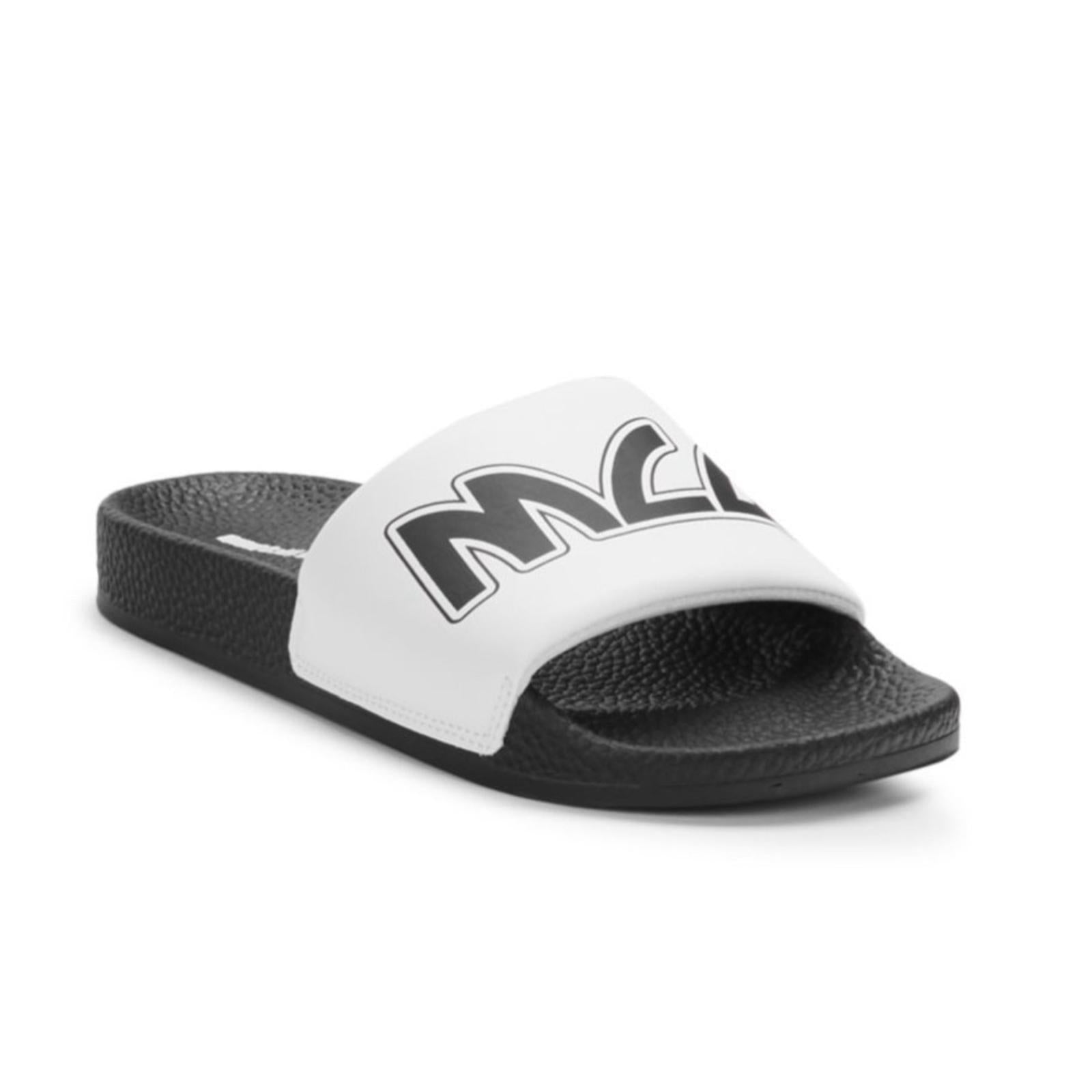 MCQ Alexander McQueen Logo Pool Slide Sandals in White, NWT, EU Size 45