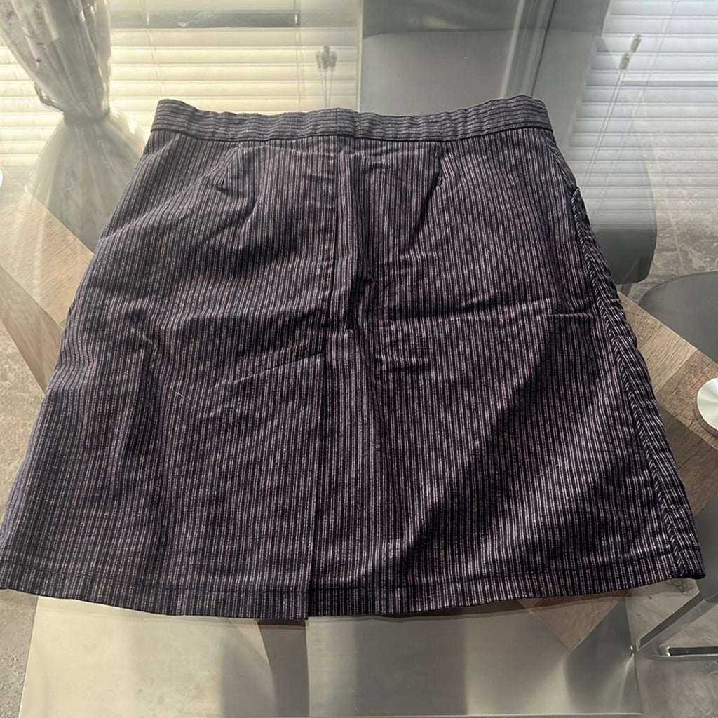 Marc Jacobs Structured Striped Cotton Denim Skirt, Size 10 EXCELLENT!