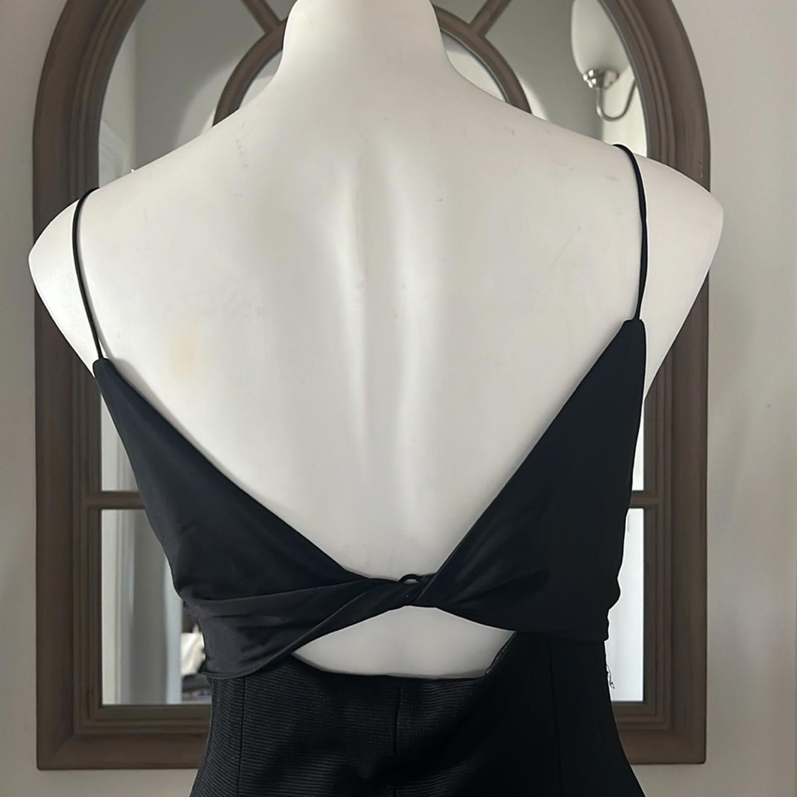 Galvan London Crystal Bustier Dress in Black Size US8 FR40 UK12 New w/tag $1,895
