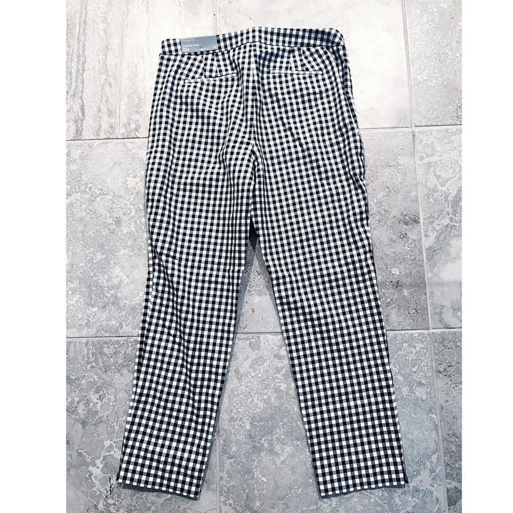 Talbots Chatham Ankle Pants in Sunrise Gingham, Size 14 New w/Tag
