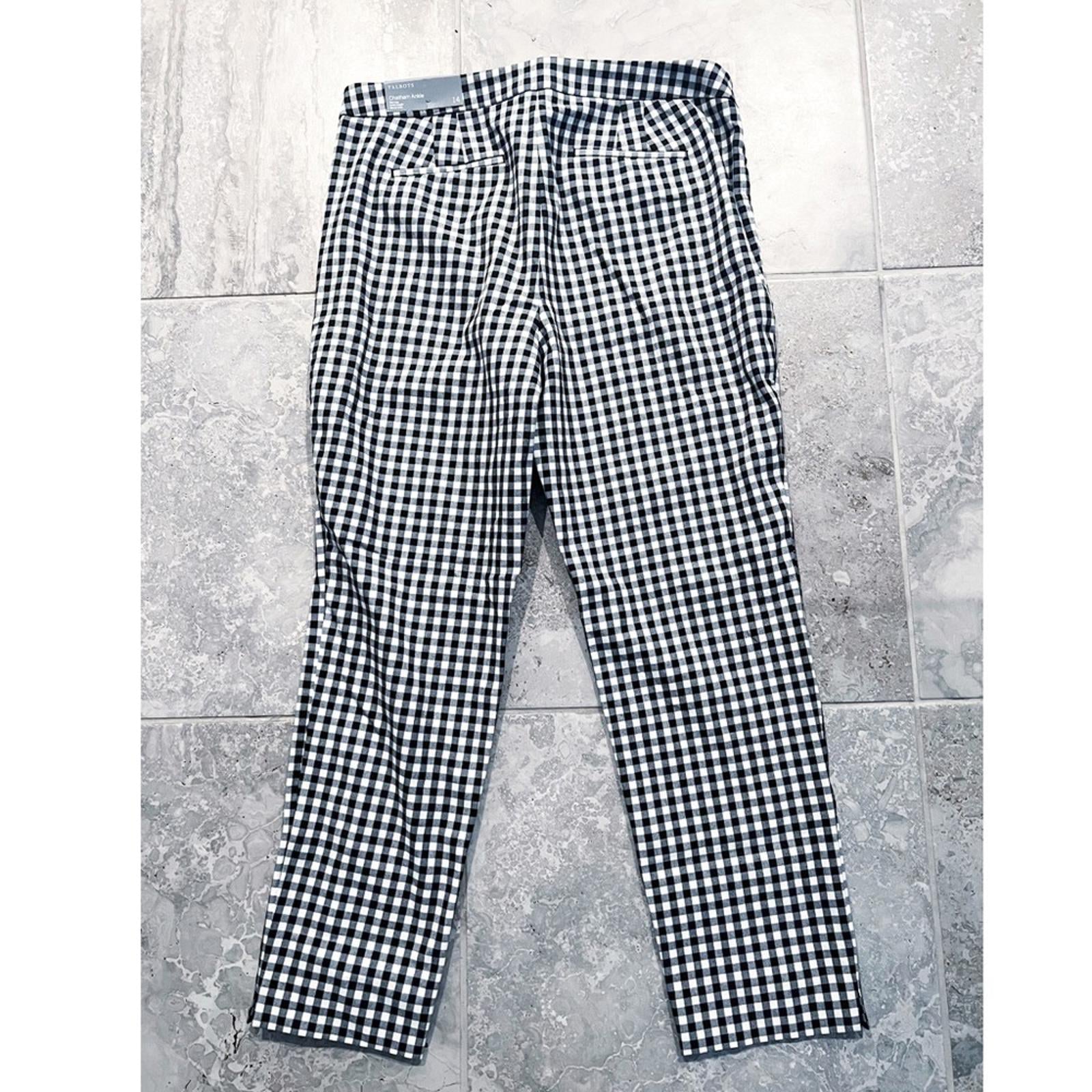 Talbots Chatham Ankle Pants in Sunrise Gingham, Size 14 New w/Tag