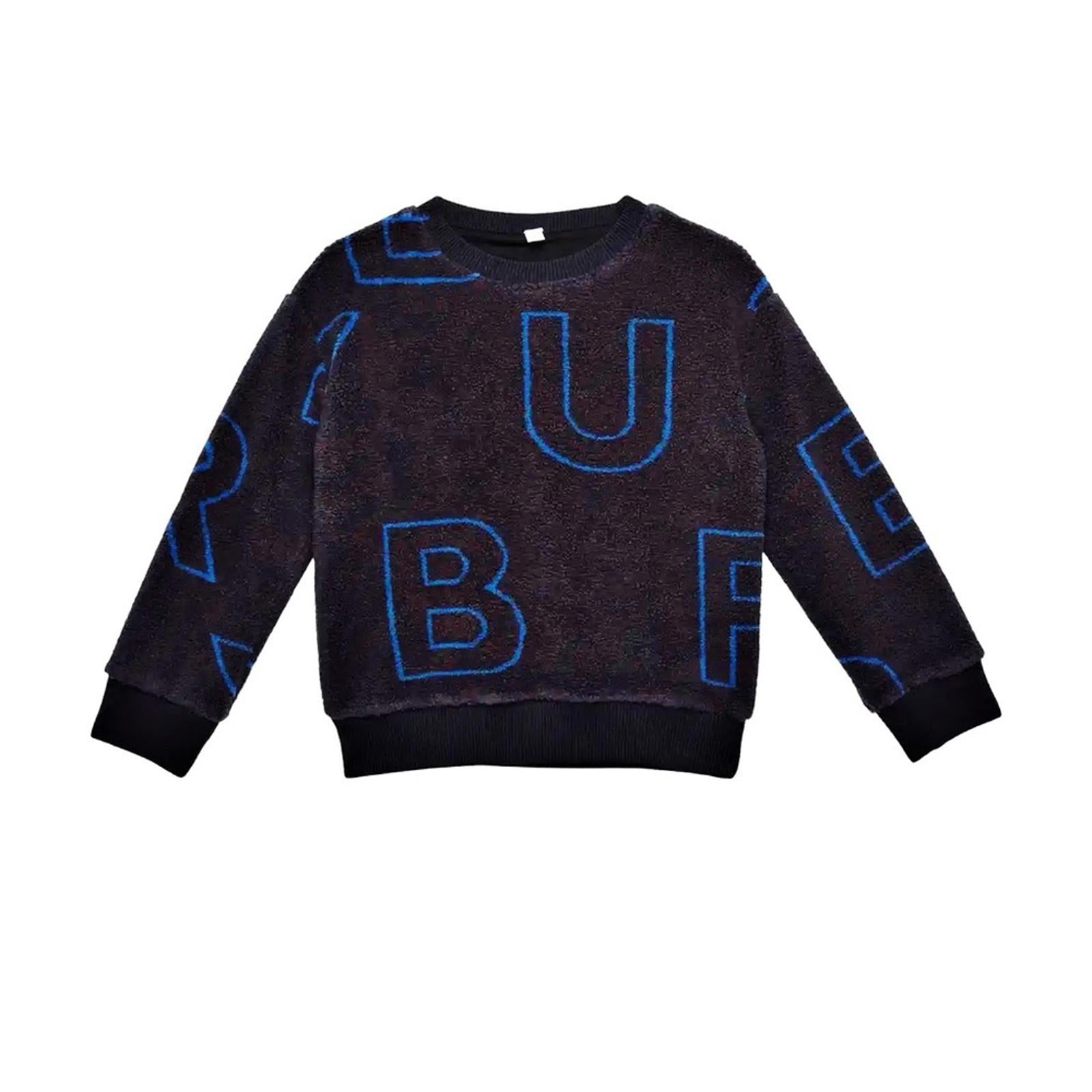 NEW Burberry Edgar Sweater, Blue Black Size 4Y New w/Tag