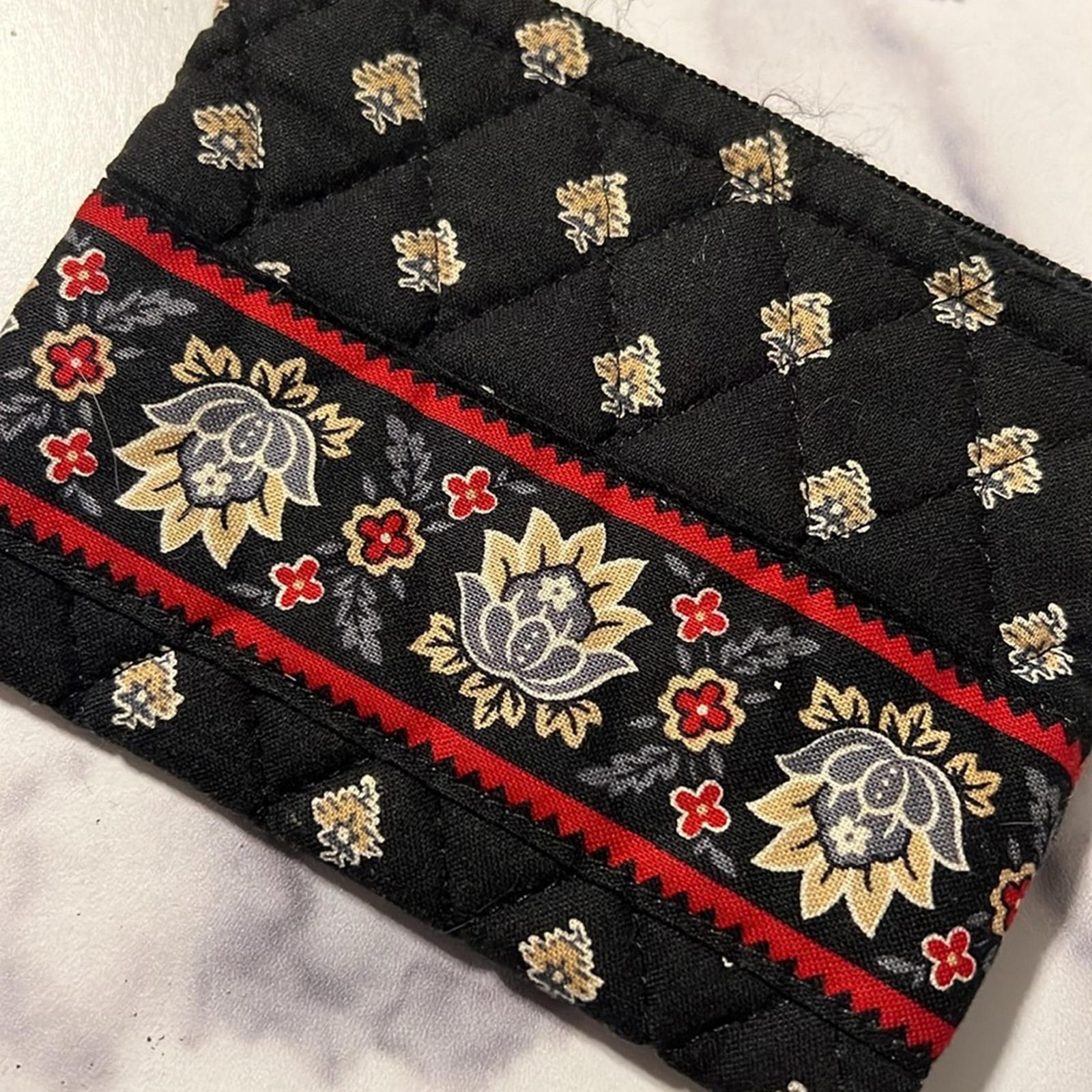 Vera Bradley 2-Piece Wallet, Black & Red