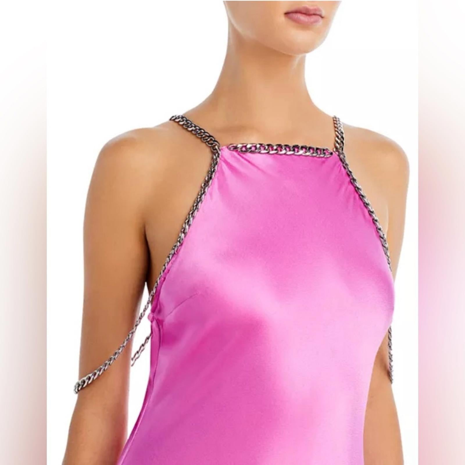 L’Agence Majesty Chain Trim Gown in Pink, Size 2 New w/Tag
