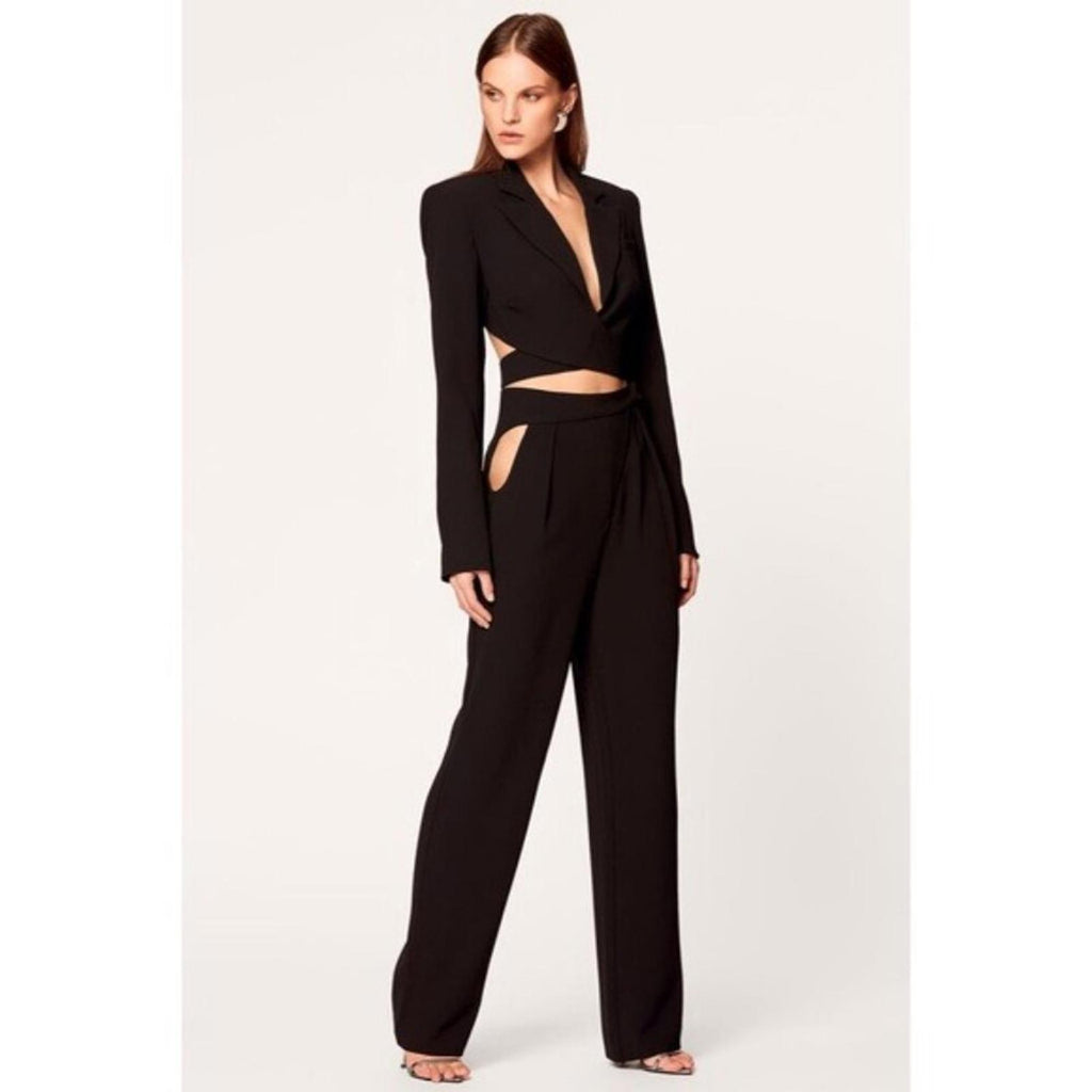Nicholas Nerissa Asymmetric Cut-Out Pants in Black, NWT, Size 2 Retail $395