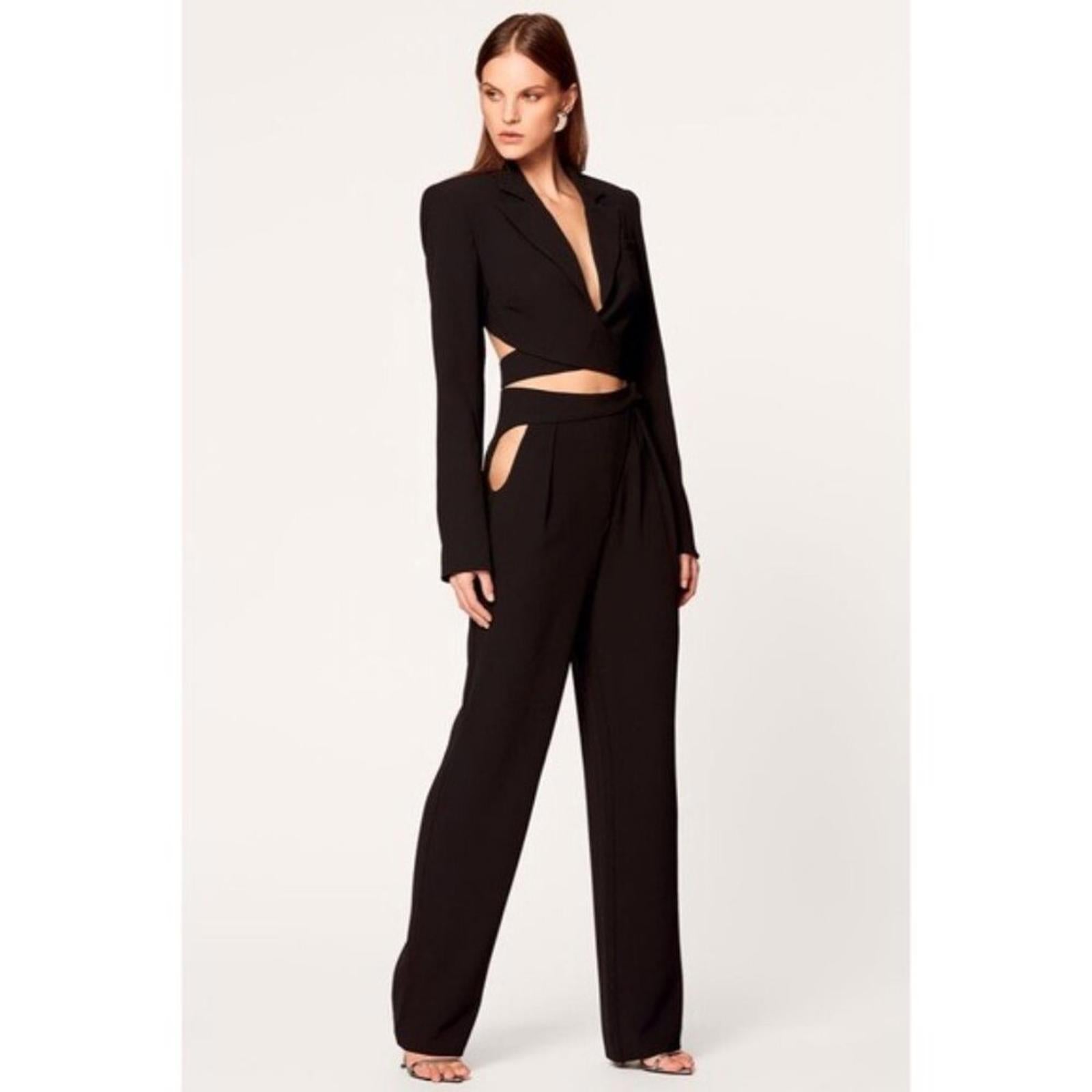 Nicholas Nerissa Asymmetric Cut-Out Pants in Black, NWT, Size 2 Retail $395