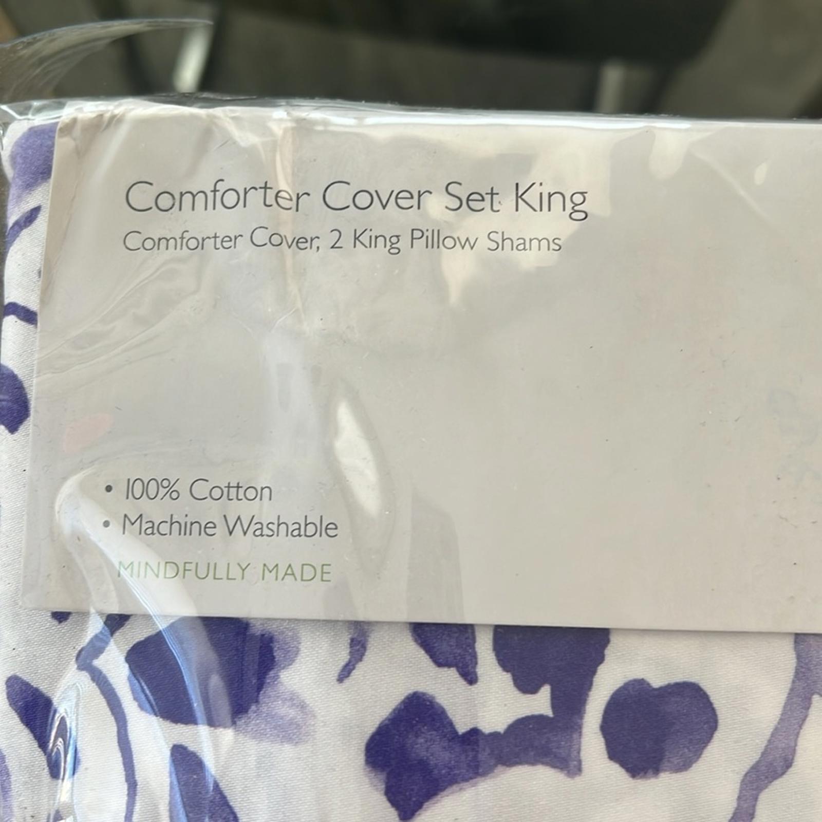 SKY Emilia Paisley 3-Piece King Comforter Cover & 2King Pillow Shams, NWT $315
