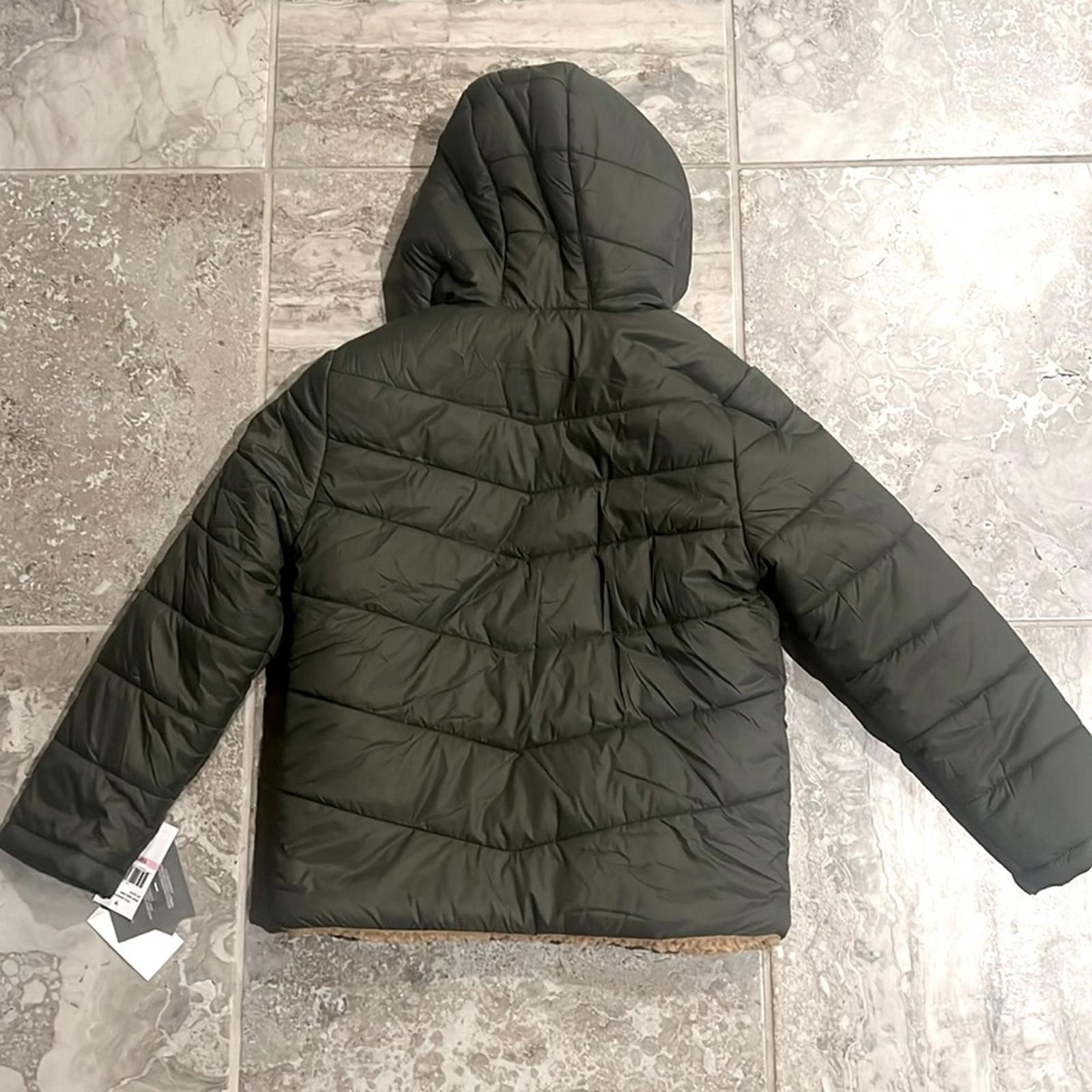 Michael Kors Kids’ Faux Shearling Lined Hooded Puffer Jacket, Size 10-12 NWT