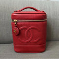 Chanel Timeless Vanity Case, Red Caviar Leather Bag