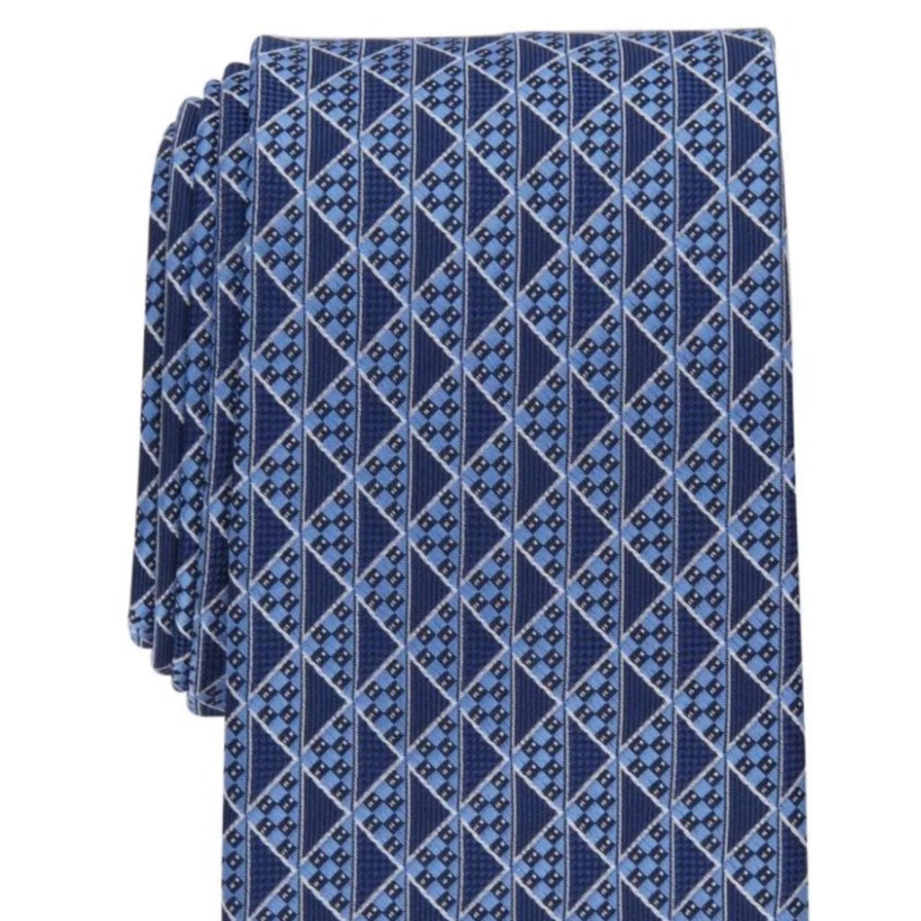 Perry Ellis Men's Vogel Geometric-Print Tie in Navy, One Size, NWT