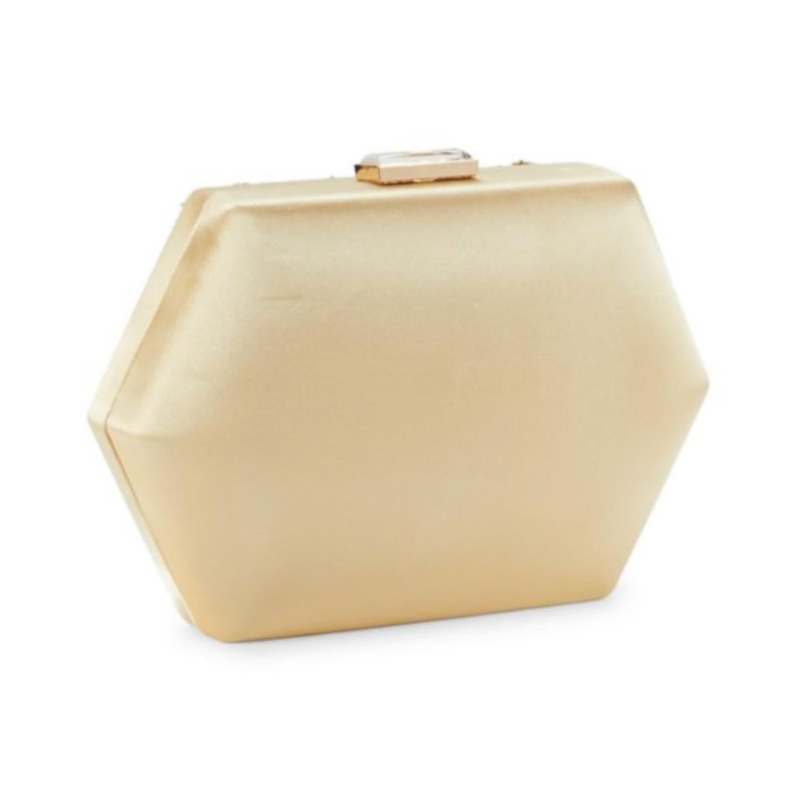 Badgley Mischka Embellished Convertible Clutch in Gold, New with Tag