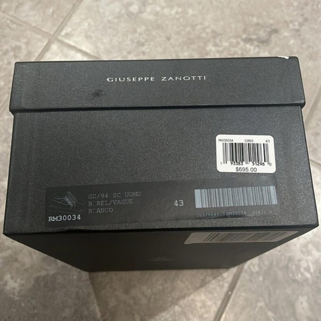 Giuseppe Zanotti Colorblock Leather Double-Zip Sneakers, Size EU 43 New SOLD OUT
