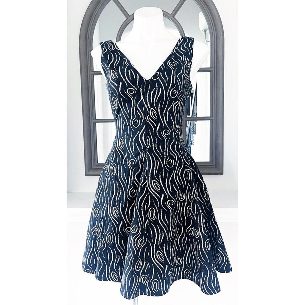 Opening Ceremony Fit & Flare Mini Dress in Black/White Size 4 New w/Tag $475